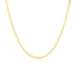 Sterling Silver & 18ct Gold Plated Vermeil 80 Gauge 20&quot; Curb Chain Necklace