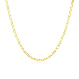 Sterling Silver & 18ct Gold Plated Vermeil 80 Gauge 22" Curb Chain Necklace