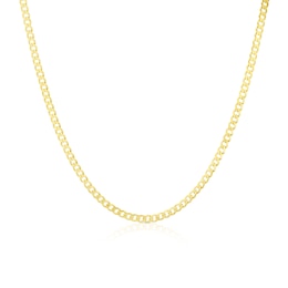 Sterling Silver & 18ct Gold Plated Vermeil 80 Gauge 24" Curb Chain Necklace