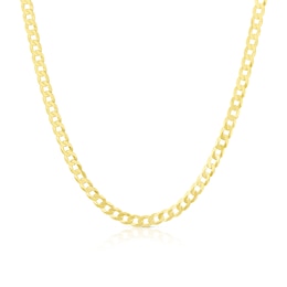 Sterling Silver & 18ct Gold Plated Vermeil 120 Gauge 24" Curb Chain Necklace