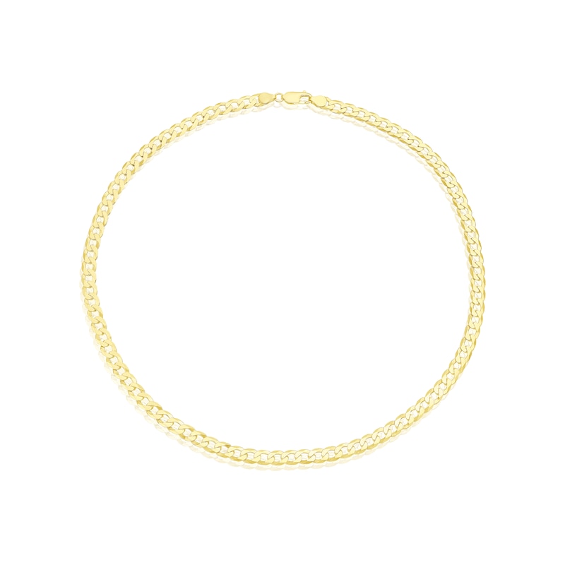 Main Image 2 of Sterling Silver & 18ct Gold Plated Vermeil 120 Gauge 24" Curb Chain Necklace