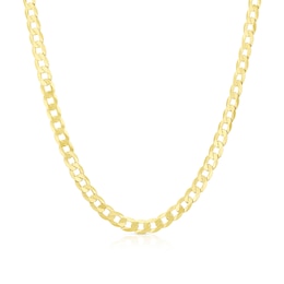 Sterling Silver & 18ct Gold Plated Vermeil 150 Gauge 20&quot; Curb Chain Necklace