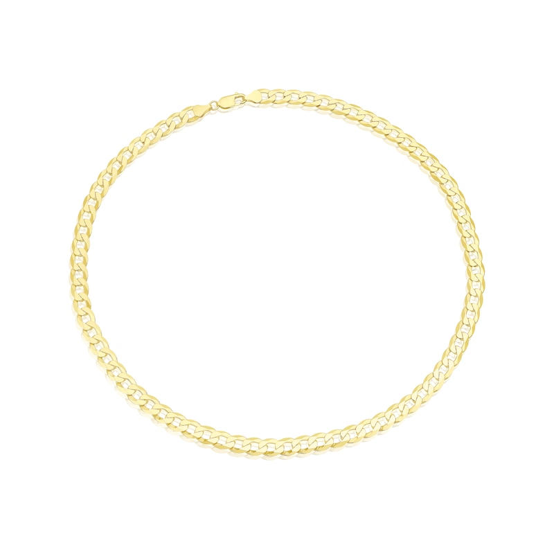 Main Image 2 of Sterling Silver & 18ct Gold Plated Vermeil 150 Gauge 20" Curb Chain Necklace