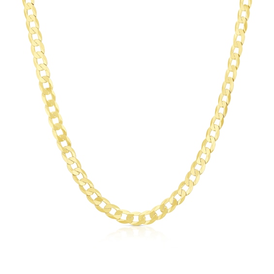 Sterling Silver and 18ct Gold Plated Vermeil 150 Gauge 22 Curb Chain Necklace