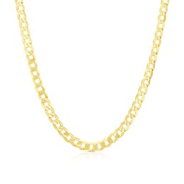 Sterling Silver & 18ct Gold Plated Vermeil 150 Gauge 24" Curb Chain Necklace