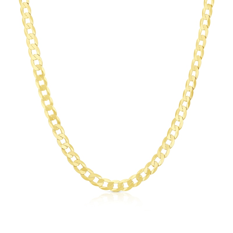 Main Image 1 of Sterling Silver & 18ct Gold Plated Vermeil 150 Gauge 24" Curb Chain Necklace