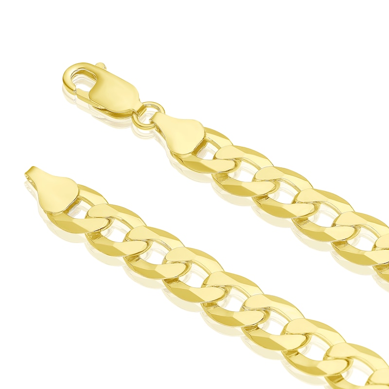 Main Image 3 of Sterling Silver & 18ct Gold Plated Vermeil 150 Gauge 24" Curb Chain Necklace