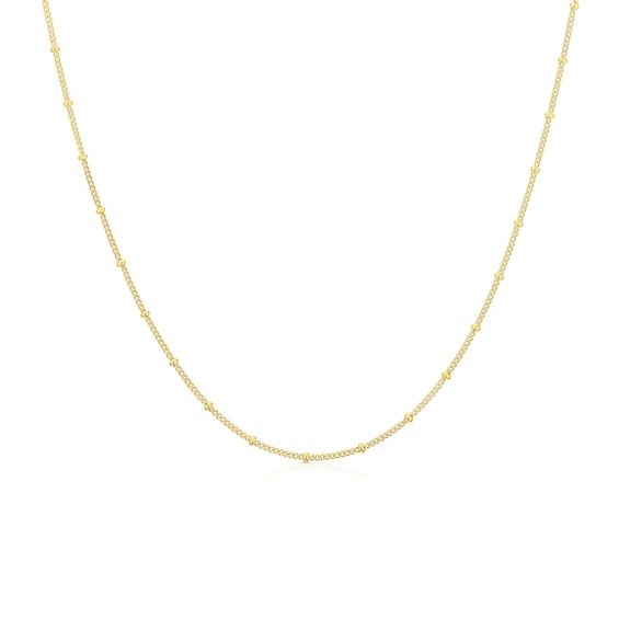 Sterling Silver and 18ct Gold Plated Vermeil 35 Gauge 18 Trace Chain Necklace