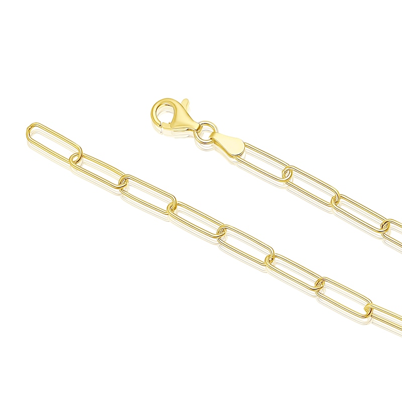 Main Image 3 of Sterling Silver & 18ct Gold Plated Vermeil 70 Gauge 20" Paper Link Chain Necklace