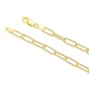 Thumbnail Image 3 of Sterling Silver & 18ct Gold Plated Vermeil 110 Gauge 18" Paper Link Chain Necklace