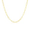 Thumbnail Image 1 of Sterling Silver & 18ct Gold Plated Vermeil 110 Gauge 20" Paper Link Chain Necklace