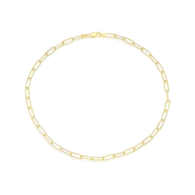 Main Image 2 of Sterling Silver & 18ct Gold Plated Vermeil 110 Gauge 20" Paper Link Chain Necklace