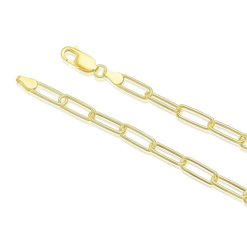 Main Image 3 of Sterling Silver & 18ct Gold Plated Vermeil 110 Gauge 20" Paper Link Chain Necklace