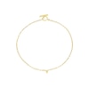 Thumbnail Image 2 of Sterling Silver & 18ct Gold Plated Vermeil 63 Gauge 16" T Bar Paper link Chain Necklace