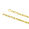 Thumbnail Image 3 of Sterling Silver & 18ct Gold Plated Vermeil 80 Gauge 7.25&quot; Rope Chain Bracelet