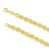 Thumbnail Image 3 of Sterling Silver & 18ct Gold Plated Vermeil 100 Gauge 7.25" Rope Chain Bracelet