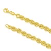 Thumbnail Image 3 of Sterling Silver & 18ct Gold Plated Vermeil 100 Gauge 8" Rope Chain Bracelet