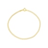 Thumbnail Image 1 of Sterling Silver & 18ct Gold Plated Vermeil 60 Gauge 7.25" Curb Chain Bracelet
