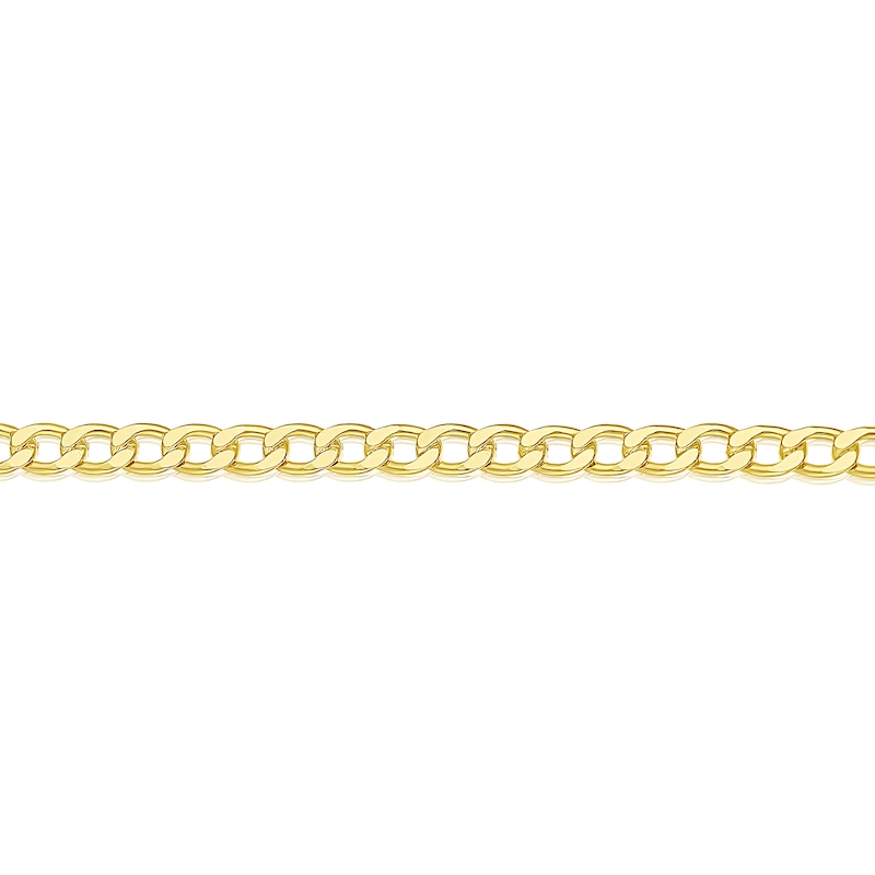 Main Image 2 of Sterling Silver & 18ct Gold Plated Vermeil 60 Gauge 7.25" Curb Chain Bracelet