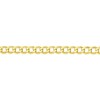Thumbnail Image 2 of Sterling Silver & 18ct Gold Plated Vermeil 80 Gauge 7.25" Curb Chain Bracelet