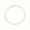 Thumbnail Image 1 of Sterling Silver & 18ct Gold Plated Vermeil 80 Gauge 8" Curb Chain Bracelet