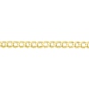 Thumbnail Image 2 of Sterling Silver & 18ct Gold Plated Vermeil 80 Gauge 8" Curb Chain Bracelet