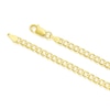 Thumbnail Image 3 of Sterling Silver & 18ct Gold Plated Vermeil 80 Gauge 8" Curb Chain Bracelet