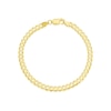 Thumbnail Image 1 of Sterling Silver & 18ct Gold Plated Vermeil 120 Gauge 8" Curb Chain Bracelet
