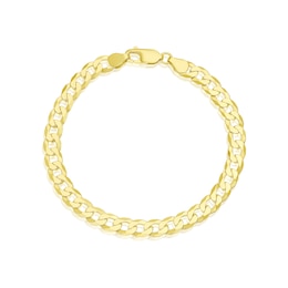 Sterling Silver & 18ct Gold Plated Vermeil 150 Gauge 8" Curb Chain Bracelet