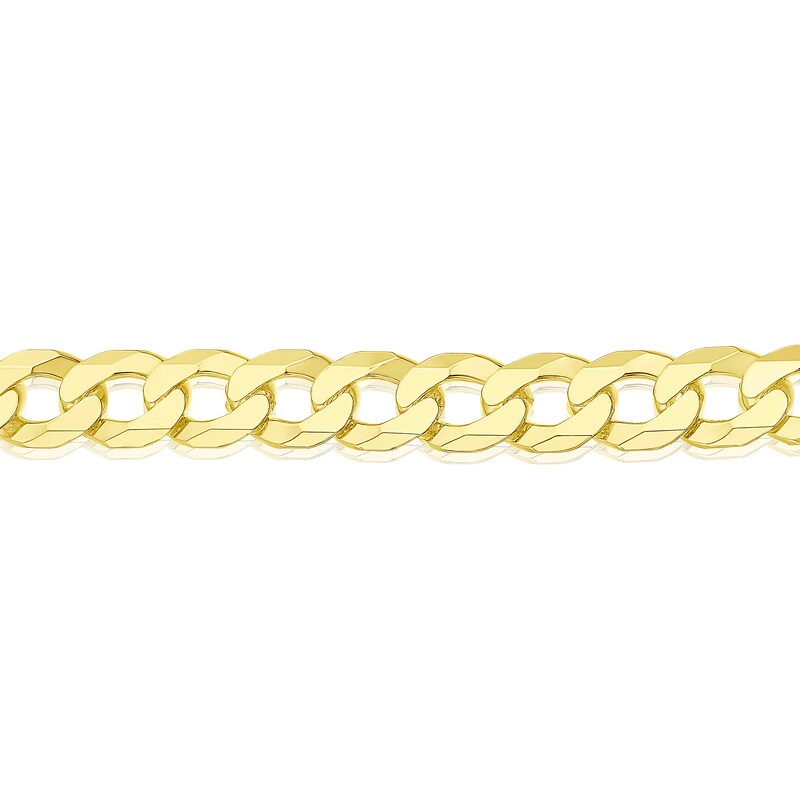 Main Image 2 of Sterling Silver & 18ct Gold Plated Vermeil 150 Gauge 8" Curb Chain Bracelet