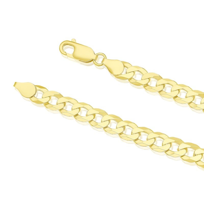 Main Image 3 of Sterling Silver & 18ct Gold Plated Vermeil 150 Gauge 8" Curb Chain Bracelet