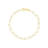 Thumbnail Image 0 of Sterling Silver & 18ct Gold Plated Vermeil 70 Gauge Paper Inch 7.25 Link Chain Bracelet