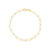 Thumbnail Image 1 of Sterling Silver & 18ct Gold Plated Vermeil 70 Gauge Paper" 7.25 Link Chain Bracelet