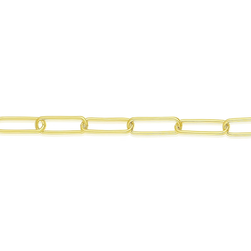 Main Image 2 of Sterling Silver & 18ct Gold Plated Vermeil 70 Gauge Paper" 7.25 Link Chain Bracelet