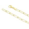 Thumbnail Image 2 of Sterling Silver & 18ct Gold Plated Vermeil 70 Gauge Paper Inch 7.25 Link Chain Bracelet