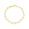 Thumbnail Image 1 of Sterling Silver & 18ct Gold Plated Vermeil 110 Gauge 8" Paper Link Chain Bracelet