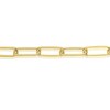 Thumbnail Image 2 of Sterling Silver & 18ct Gold Plated Vermeil 110 Gauge 8" Paper Link Chain Bracelet