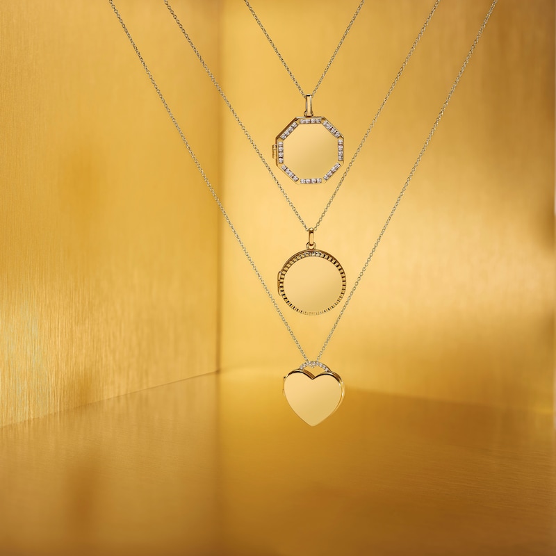 Main Image 4 of Sterling Silver & 18ct Gold Plated Vermeil Cubic Zirconia Bale Heart Locket