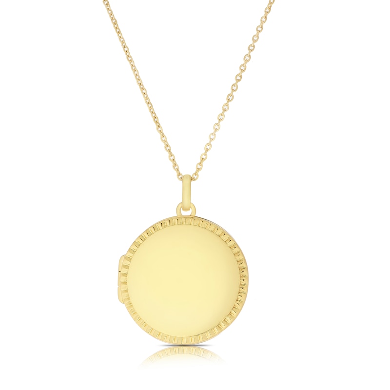 Gold Plated Vermeil Decorative Edge Locket 