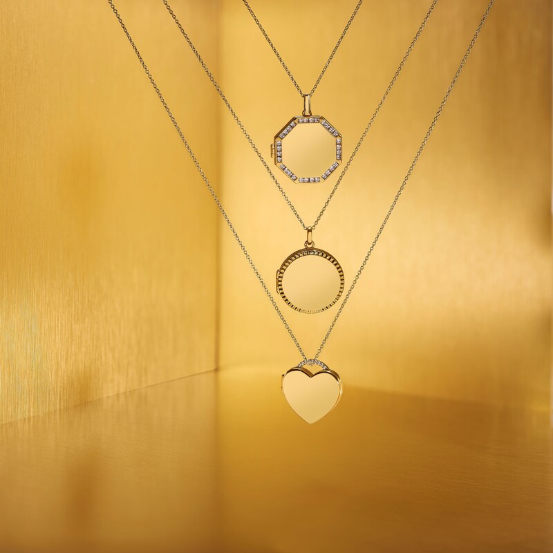 Main Image 4 of Sterling Silver & 18ct Gold Plated Vermeil With Decorative Edge Locket