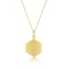 Thumbnail Image 0 of Sterling Silver & 18ct Gold Plated Vermeil Cubic Zirconia Bale Hexagon Shaped Locket