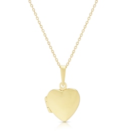 Sterling Silver & 18ct Gold Plated Vermeil Plain Small Heart Locket