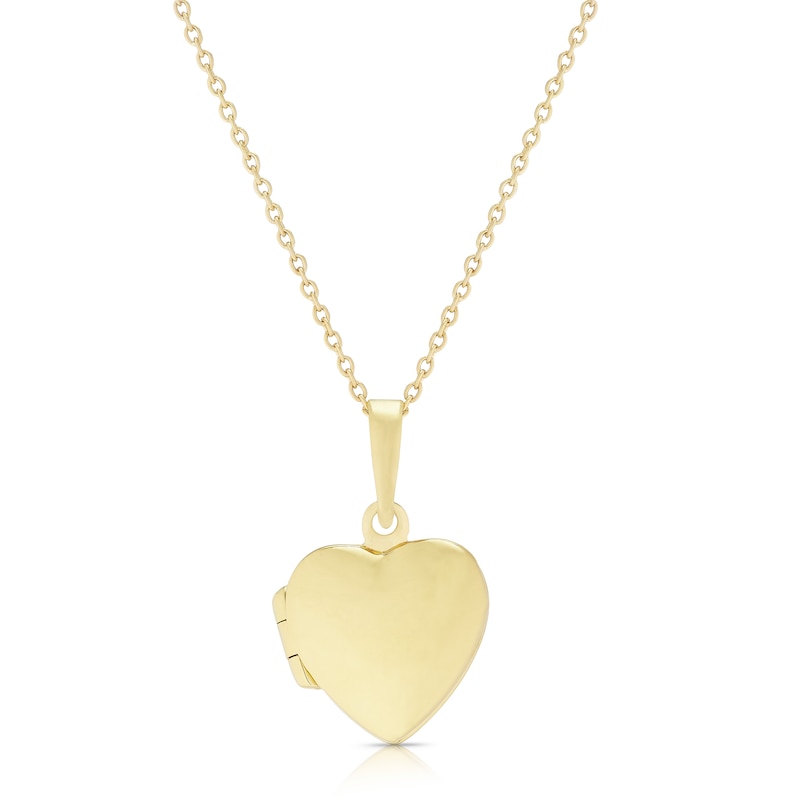 Main Image 1 of Sterling Silver & 18ct Gold Plated Vermeil Plain Small Heart Locket