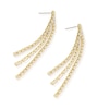 Thumbnail Image 1 of Gold Plated Cubic Zirconia Triple Row Drop Earrings