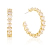 Thumbnail Image 0 of Gold Plated Cubic Zirconia Large Hoop Earrings