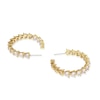 Thumbnail Image 1 of Gold Plated Cubic Zirconia Large Hoop Earrings