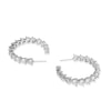 Thumbnail Image 1 of Silver Plated Cubic Zirconia Large Hoop Earrings