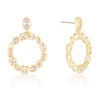 Thumbnail Image 0 of Gold Plated Cubic Zirconia Multishape Circle Drop Earrings
