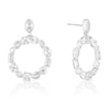 Thumbnail Image 0 of Silver Plated Cubic Zirconia Multishape Circle Drop Earrings