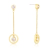 Thumbnail Image 0 of Gold Plated Cubic Zirconia Halo Drop Earrings